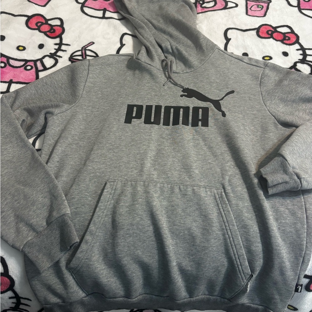 PUMA Men's Gray Hoodie sweatshirt